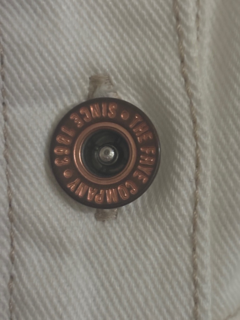 Frye White Long-Sleeve Button-Front Mini Denim Dress - Picture 9 of 10